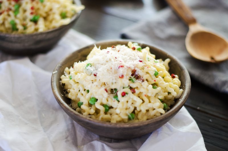 Lemon and Pea Alfredo