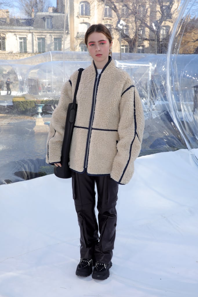 How cozy does this Kenzo shearling coat look?