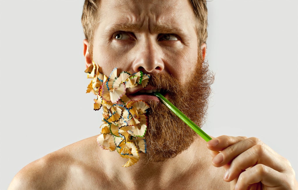 Pencil Shavings + Beard Shavings | Half Beard Photos | POPSUGAR Beauty ...