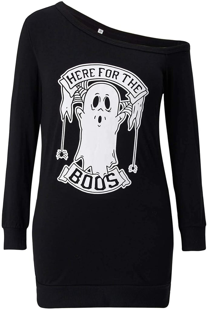 Halloween Sexy One Off Shoulder Casual Dress T-Shirt