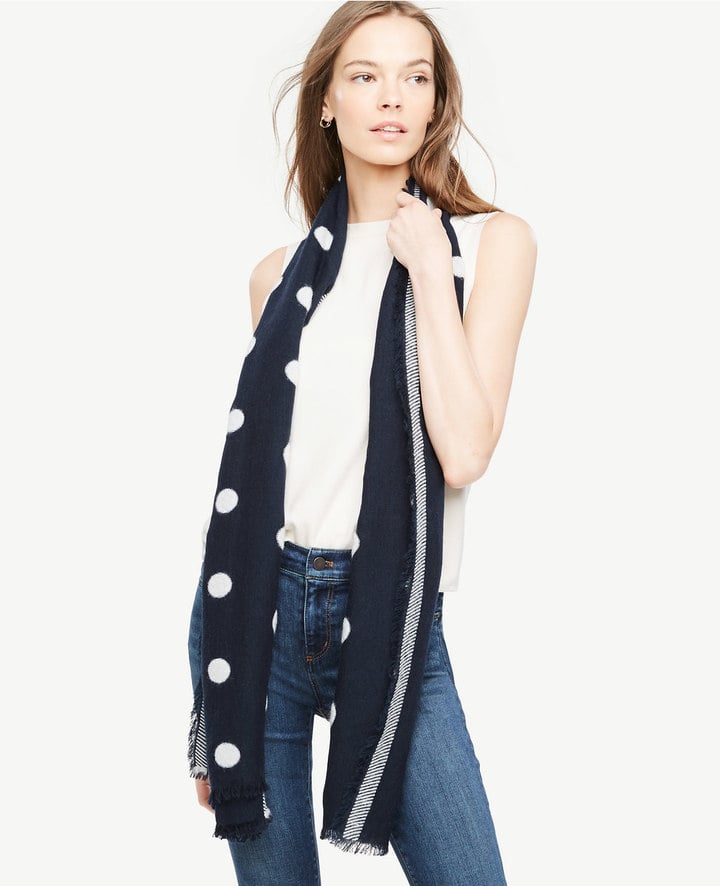 Ann Taylor Polka Dot Scarf Jennifer Aniston Was Spotted In Just