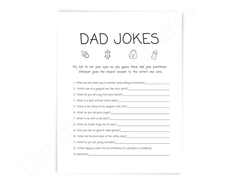 Baby-Shower Games For Men: Dad Jokes