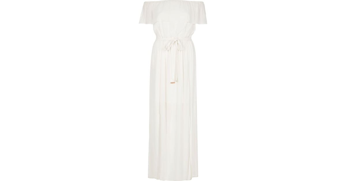River Island Womens White Bardot Maxi Dress ($60) | Affordable White ...