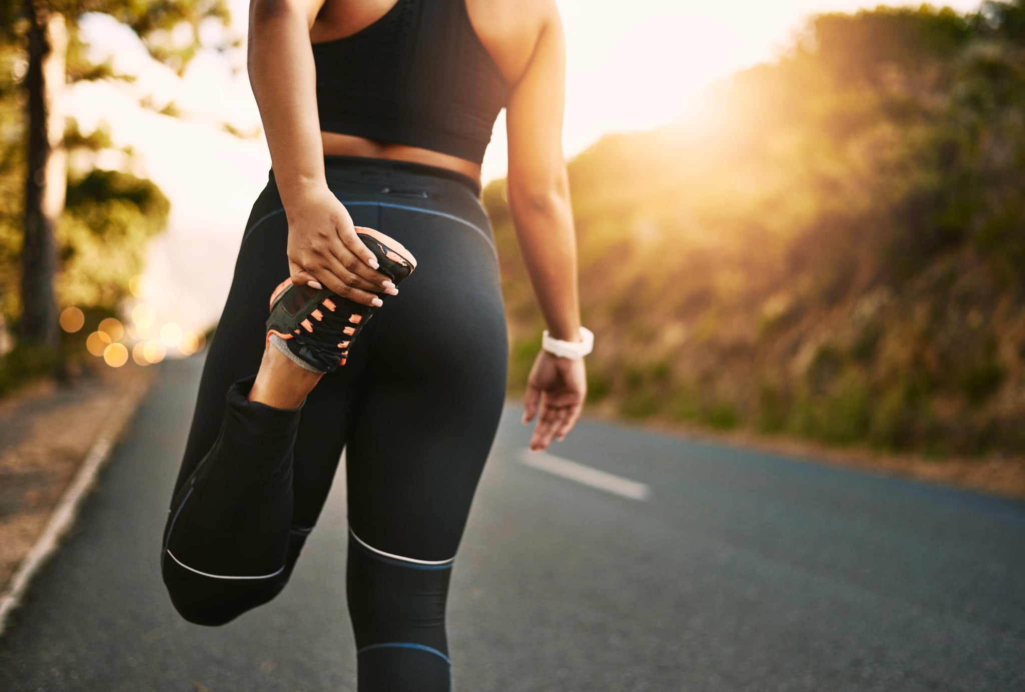 Shot of a young woman out for her morning run