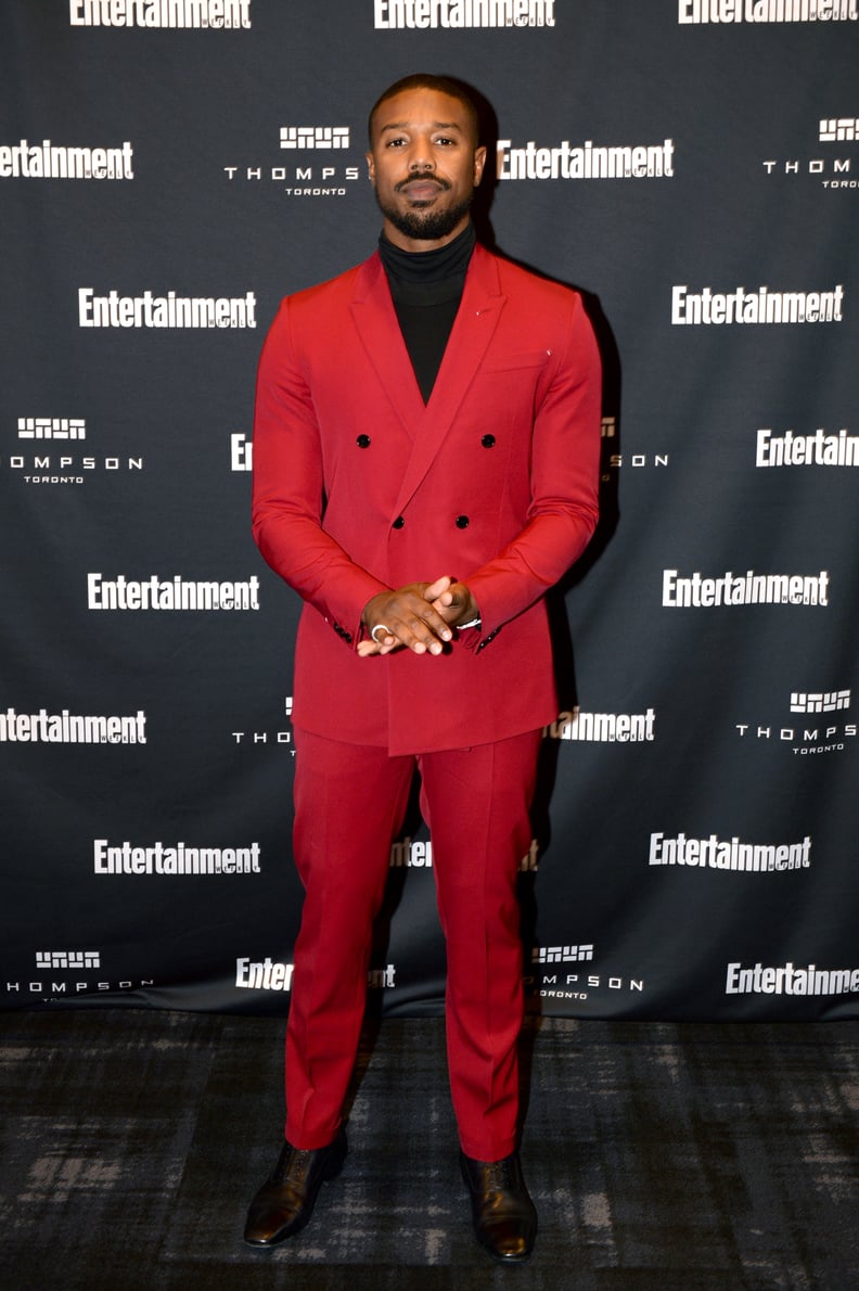 He's Worn Red Suits Many Times, but This Double-Breasted Jacket Over a Turtleneck Is Our Fave