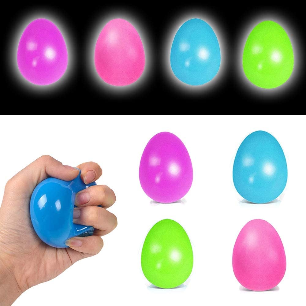 BEIGUO 4-Piece Glow-in-the-Dark Sticky Ceiling Eggs