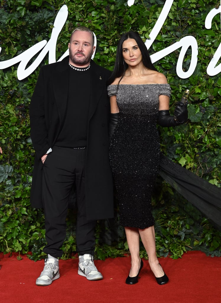 Kim Jones and Demi Moore at the 2021 Fashion Awards