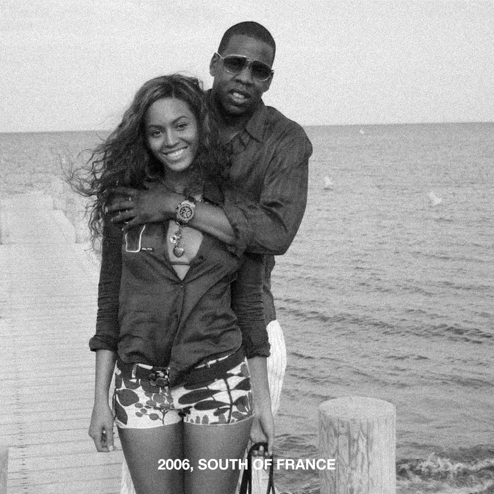 Jay Z pulled his wife in close during their trip to the South of France in 2006.