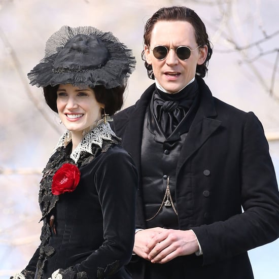 Tom Hiddleston and Jessica Chastain on Set