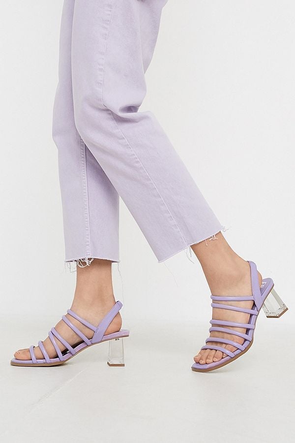 lilac strappy heels
