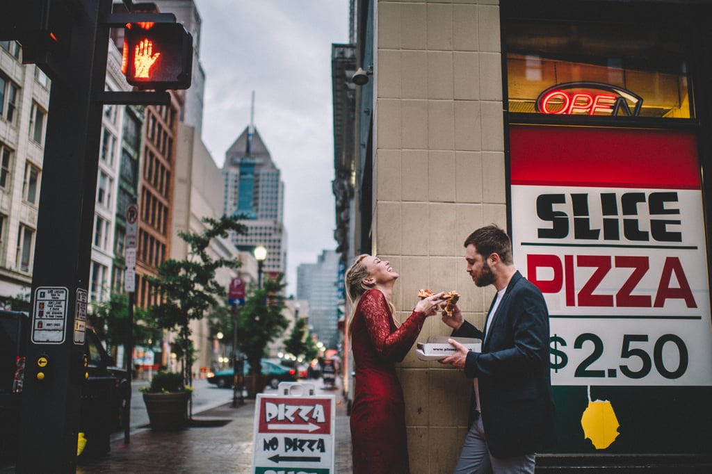 Pizza City Engagement Shoot