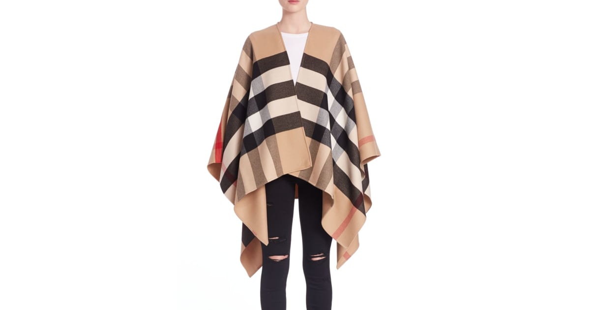 charlotte reversible check wool cape
