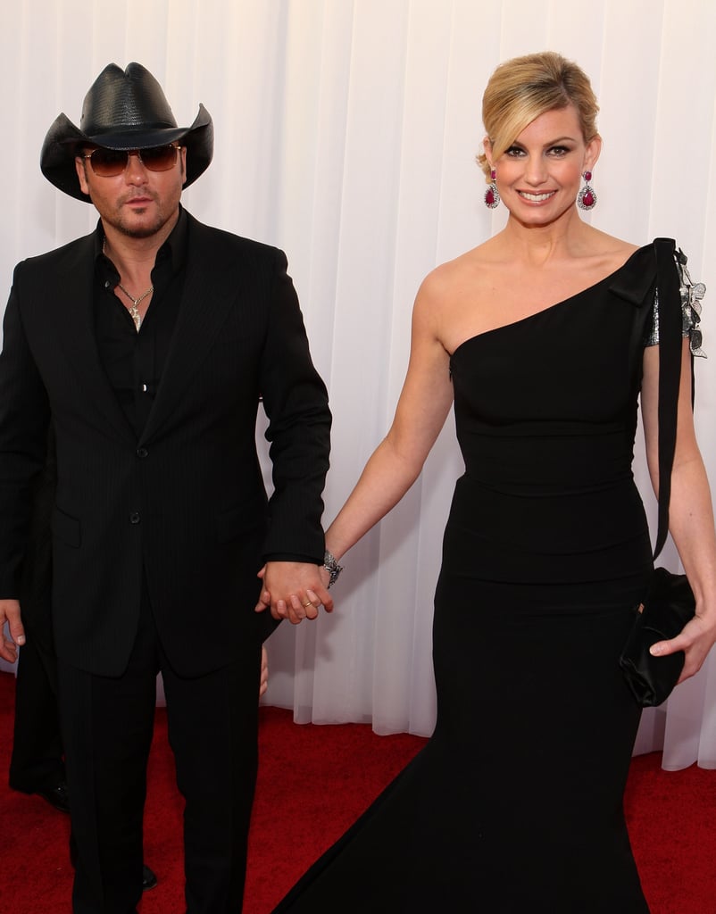 Tim McGraw and Faith Hill arrived hand in hand.