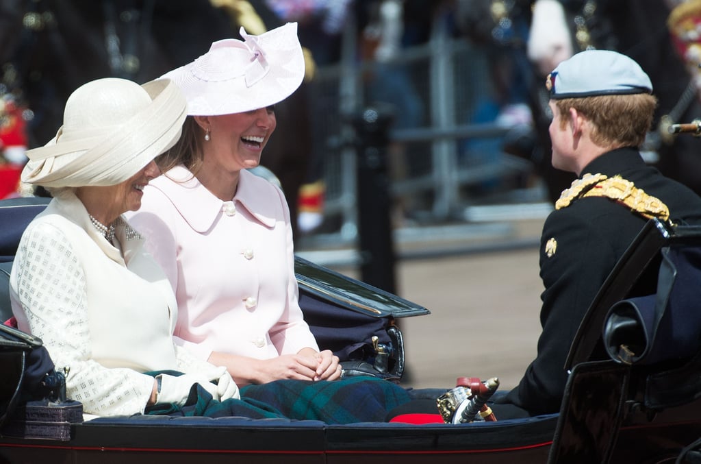 Prince Harry cracked up Kate as they rode together in a carriage during the festivities.