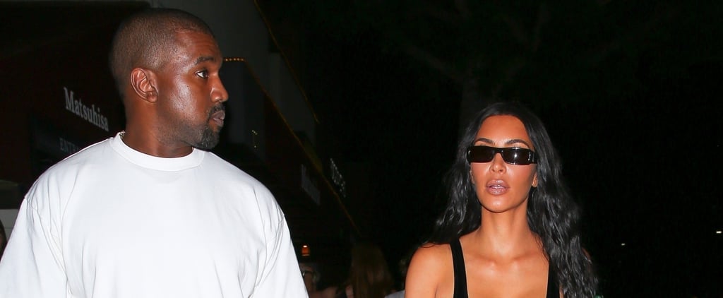 Kim Kardashian Black Latex Outfit on Date With Kanye West