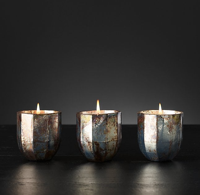 Small Mercury Glass Luxury Candle Set or 3 ($65)