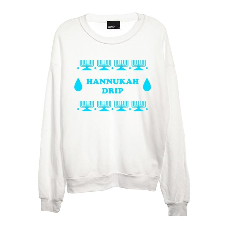 Hanukkah Drip Unisex Crewneck Sweatshirt