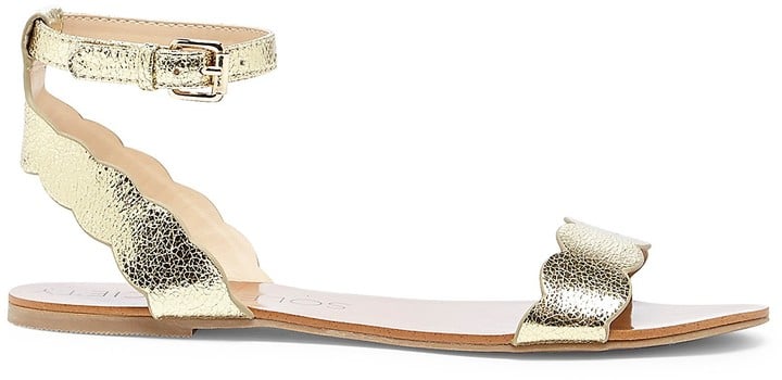 Sole Society Odette Scalloped Flat Sandal ($65) | Shoes That Don't Sink ...