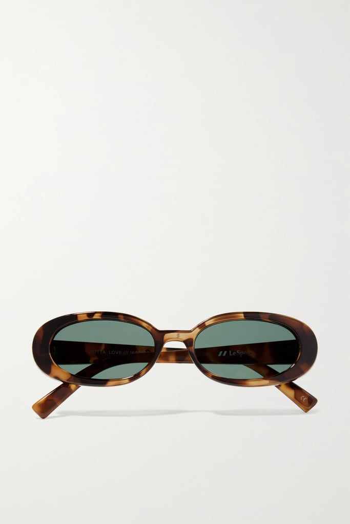 Le Specs Tortoiseshell Outta Love Oval-frame Sunglasses