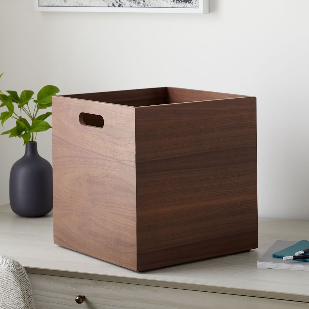 Jasper Wood Storage Basket