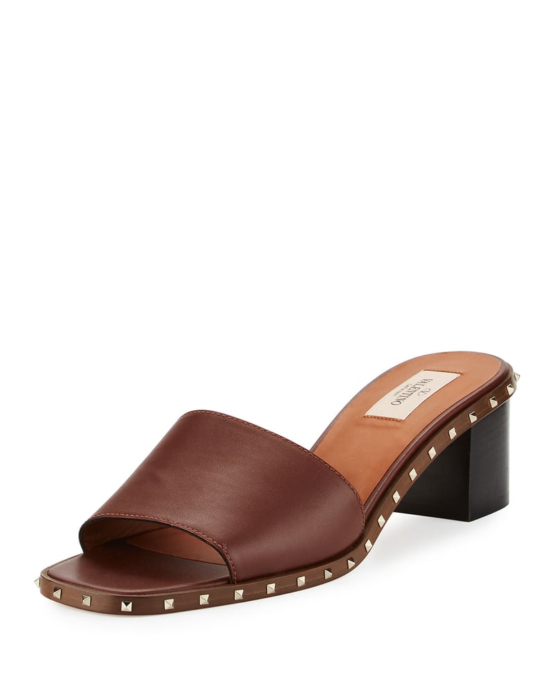 Valentino Rockstud Slide Sandal