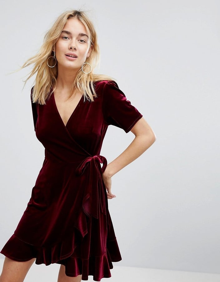 New Look Velvet Wrap Dress | Get the Holiday Dress of Your Dreams This Year  — These 17 Picks Are All Under $100 | POPSUGAR Fashion Photo 12