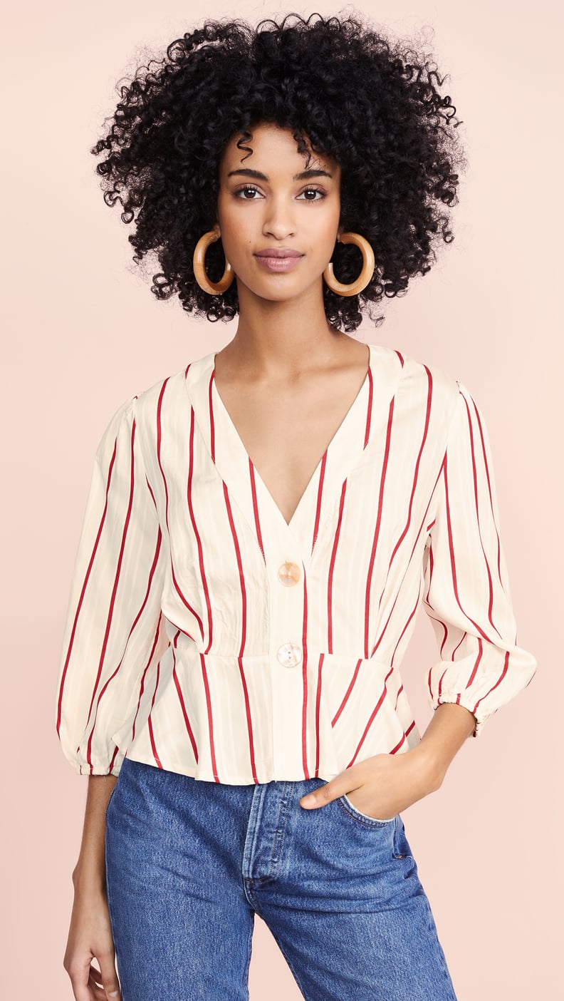 J.O.A. Red Stripe Blouse