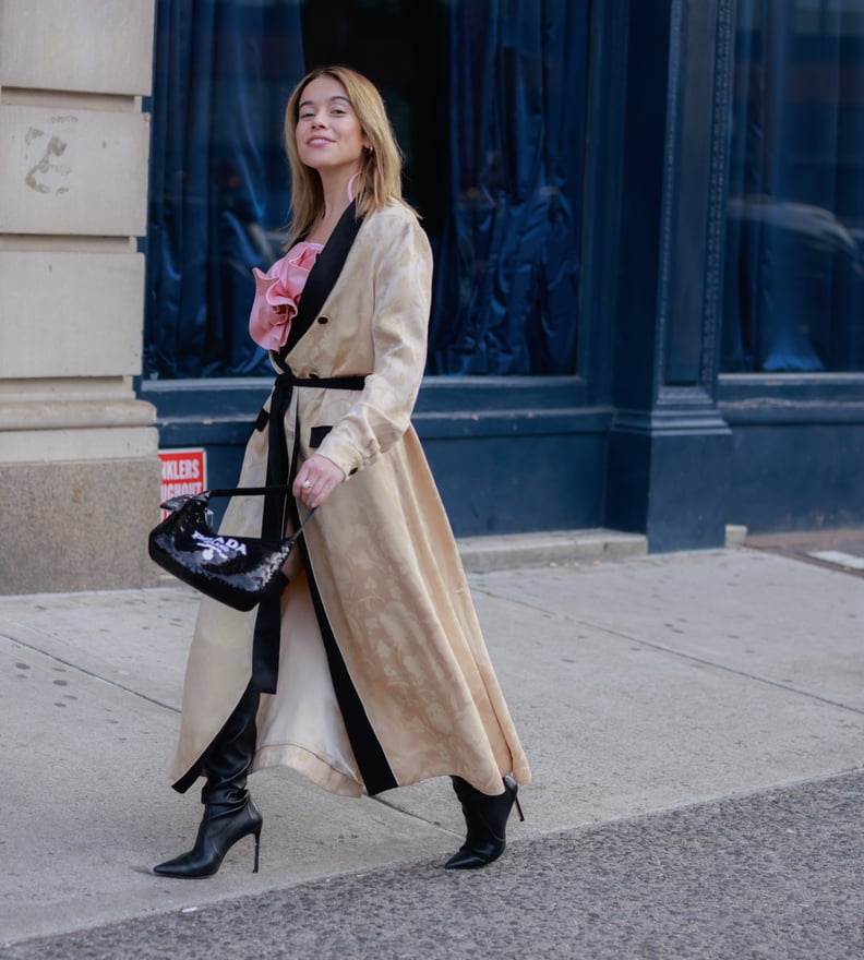 Ursula Trench Coat Dress, Light Sky Blue