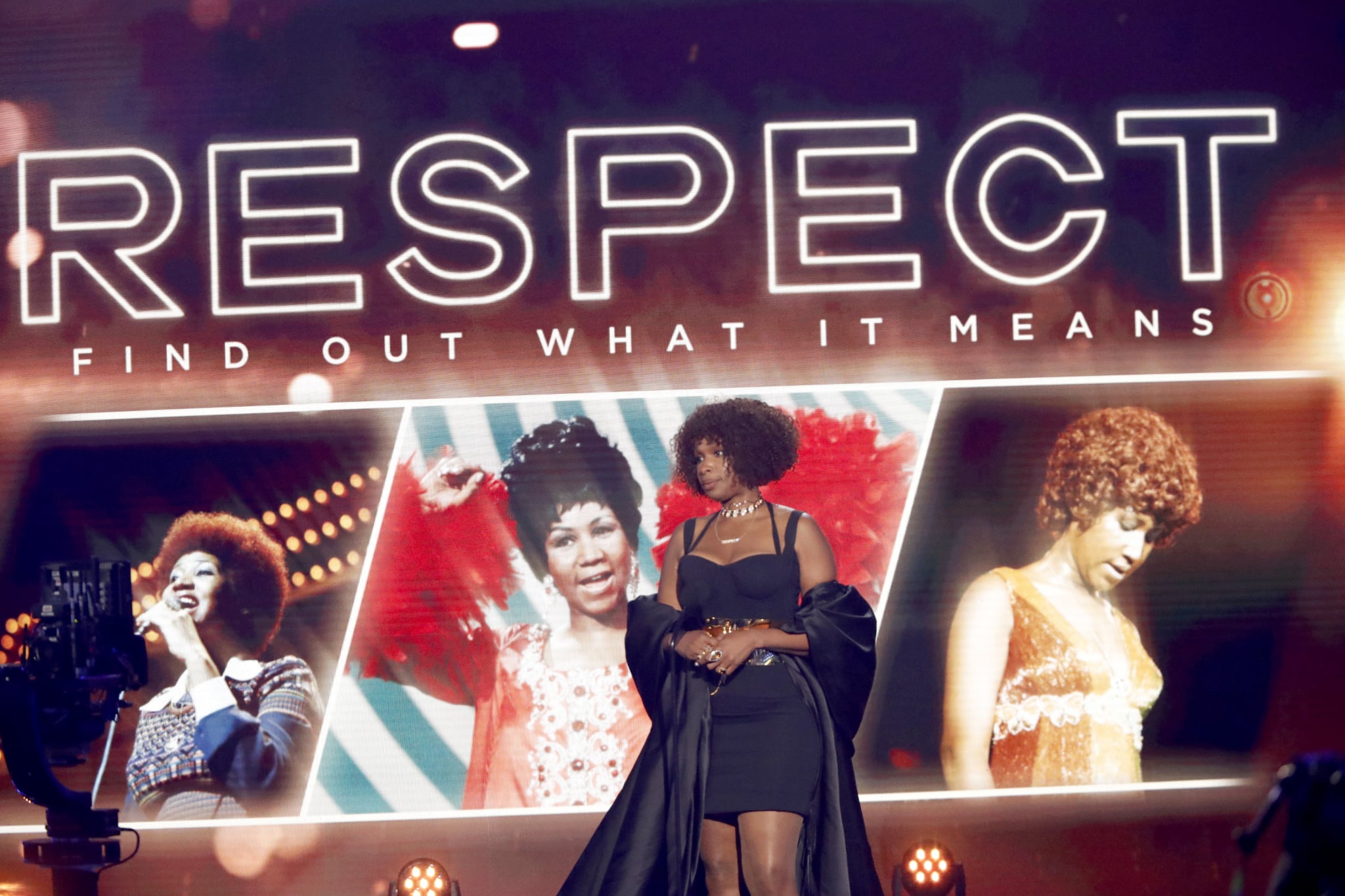 LOS ANGELES, CALIFORNIA - JUNE 27: Jennifer Hudson speaks onstage at the BET Awards 2021 at Microsoft Theatre on June 27, 2021 in Los Angeles, California. (Photo by Johnny Nunez/Getty Images for BET)