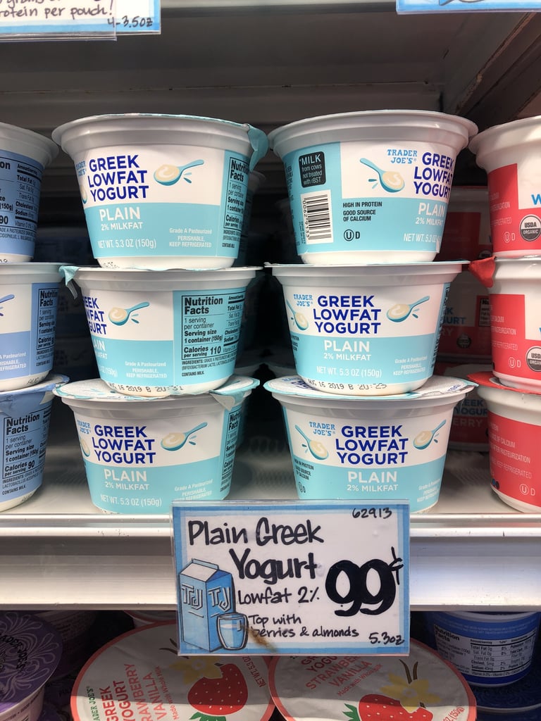 Plain Greek LowFat Yogurt (1) Trader Joe's LowCarb Snacks