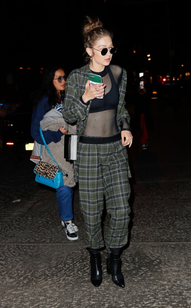 Gigi Hadid Wears Sports Bra Under Bodysuit