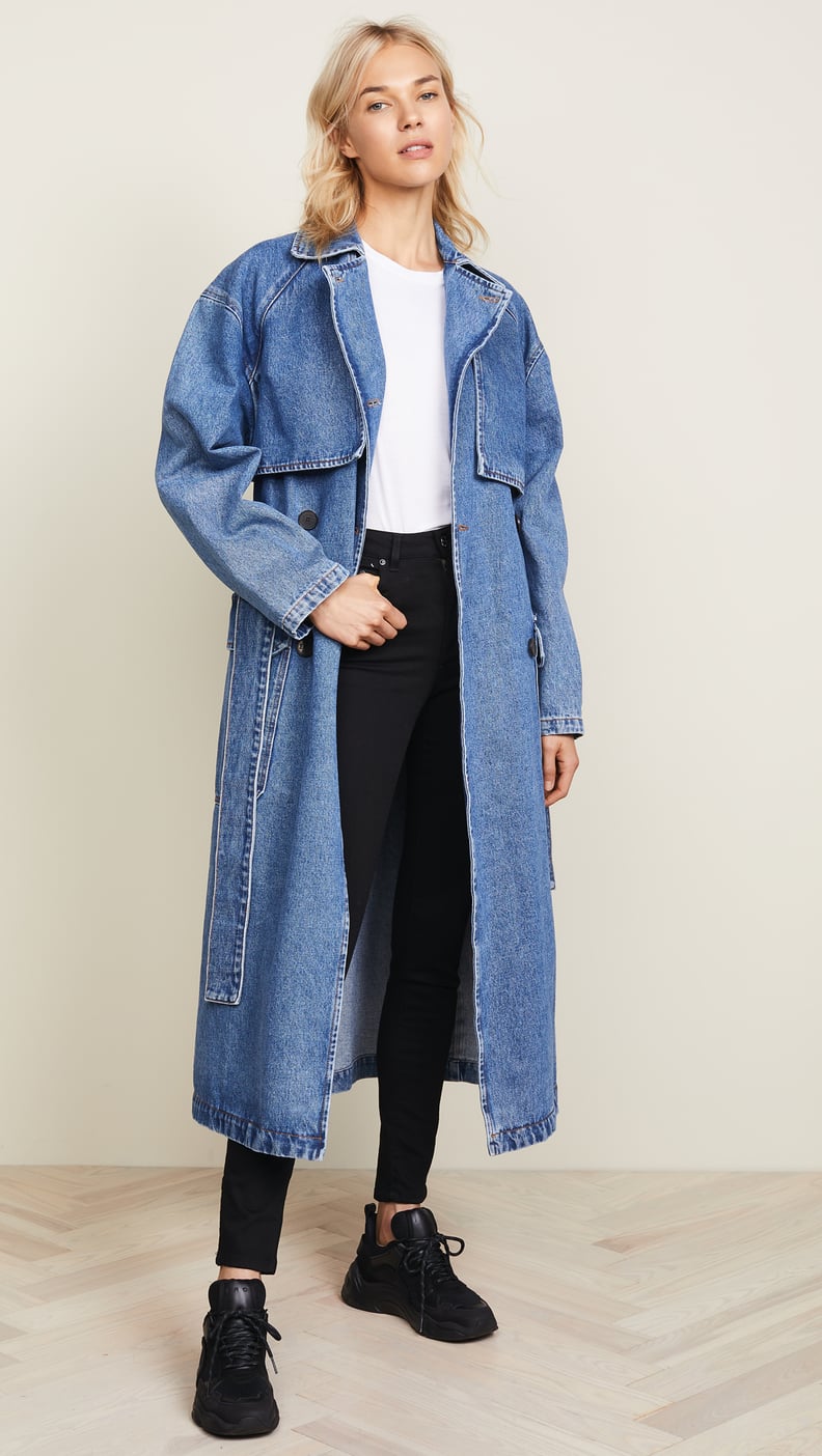 MSGM Denim Trench Coat