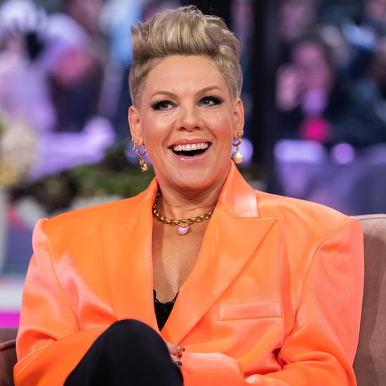 Pink Wears a See-Through Banana Bikini on Holiday