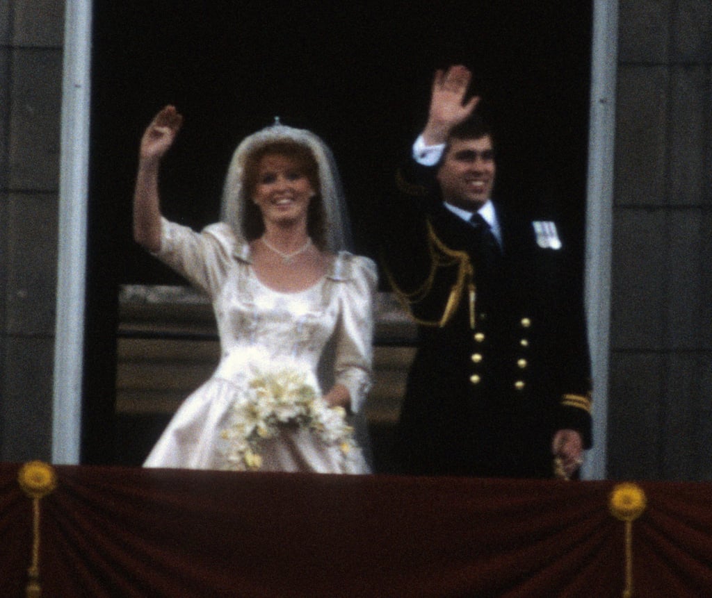 Sarah Ferguson and Prince Andrew Waving in 1986