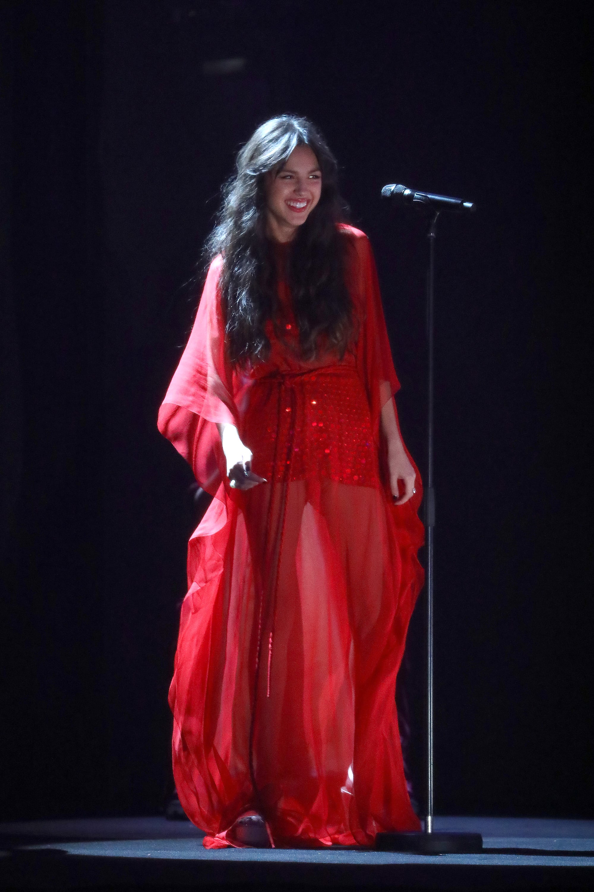 Olivia Rodrigo's Red Dior Dress at the 2021 BRIT Awards | POPSUGAR Fashion