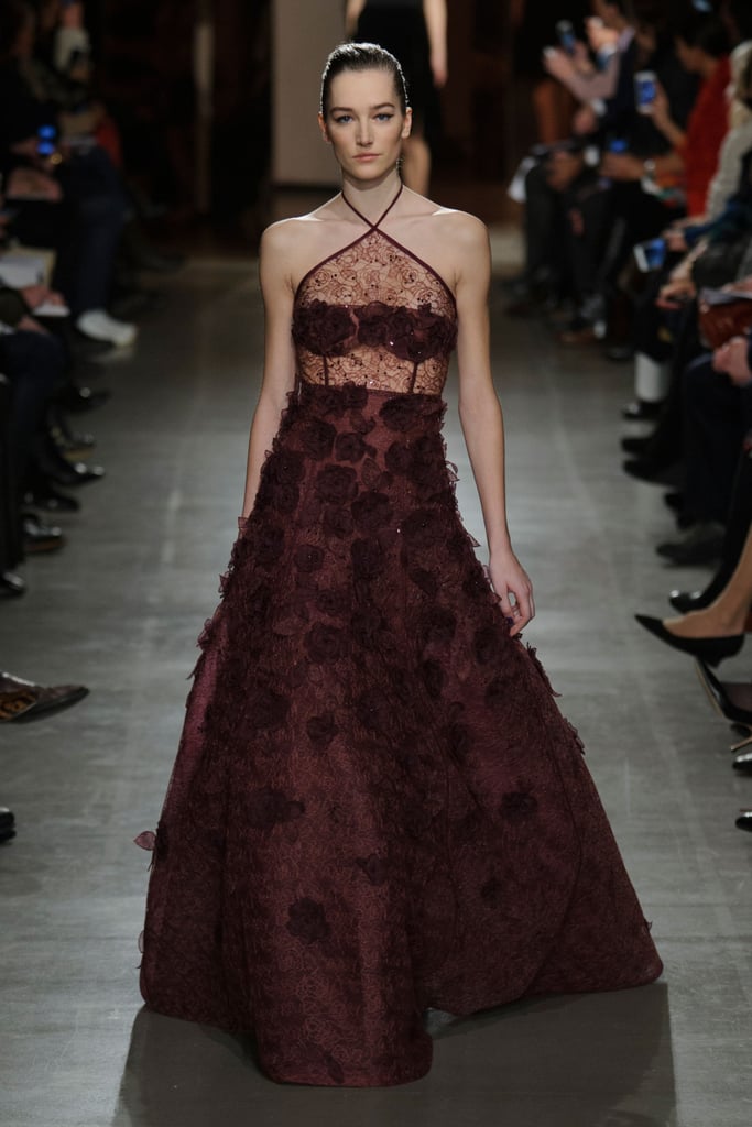 Copping also seemed to tell a sultrier, more youthful story with lace-inset bodices and floral appliqués creating a peek-a-boo effect. Now if only someone would wear this to the Oscars — Emma Stone, we nominate you.