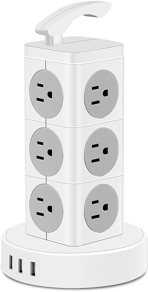 Surge Protector Power Strip Tower With USB