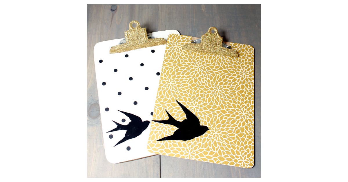 Gold Glitter Clipboard Glitter DIYS POPSUGAR Smart Living Photo 28