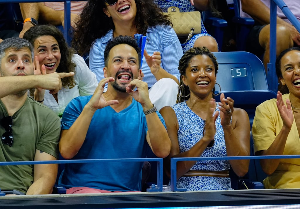 Lin-Manuel Miranda and Renée Elise Goldsberry at the US Open on Sept. 7.
