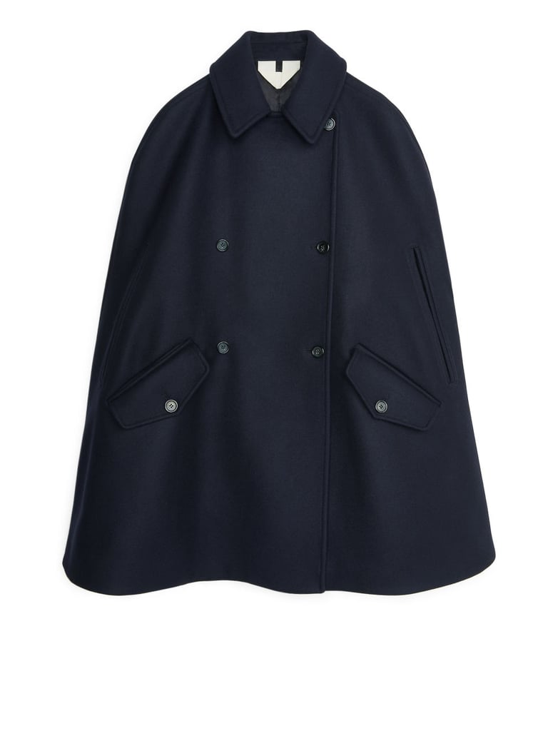 Arket Heavy Wool Cape Coat