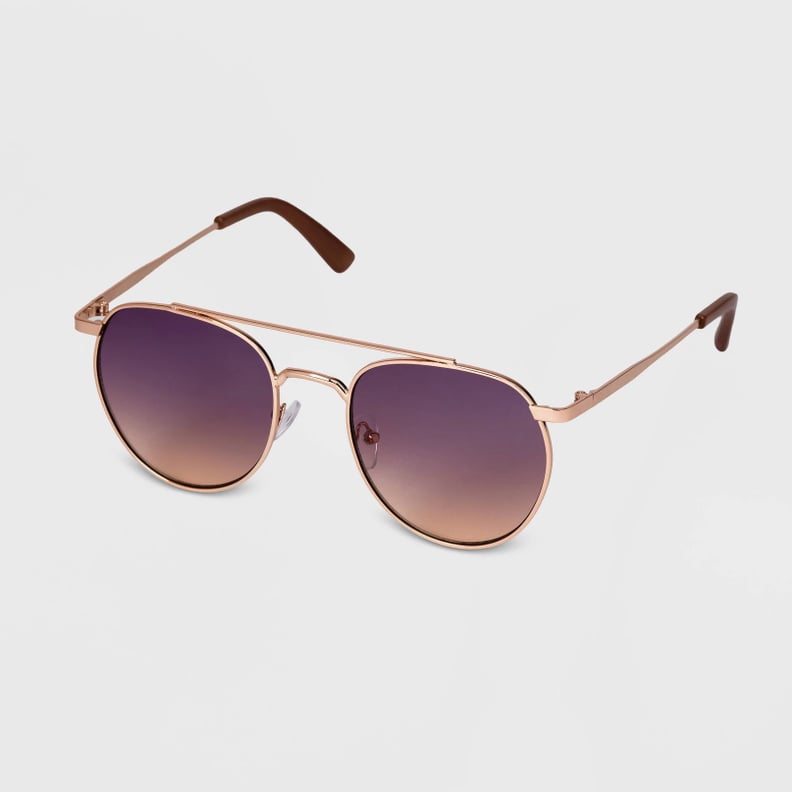 A New Day Round Metal Sunglasses — Rose Gold