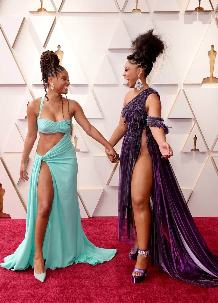 Chloe and Halle Bailey at the 2022 Oscars