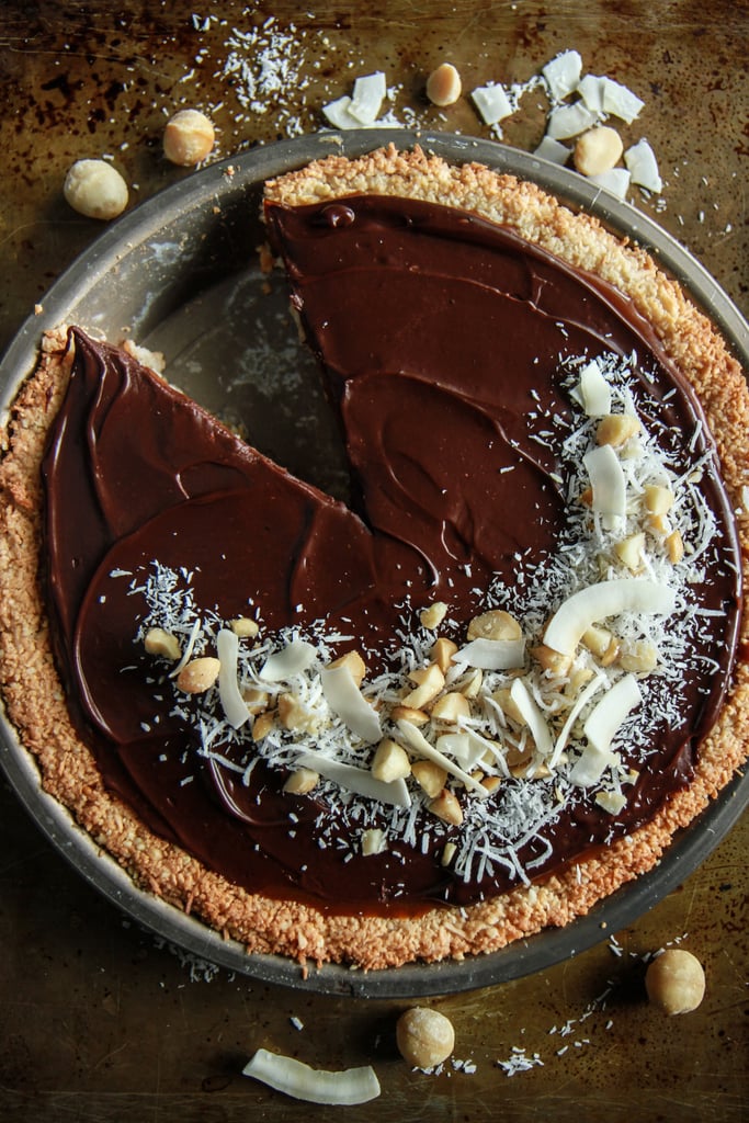 Vegan Coconut Macadamia Nut Caramel Chocolate Pie