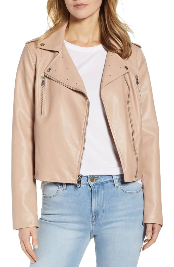 Sam Edelman Washed Faux Leather Moto Jacket