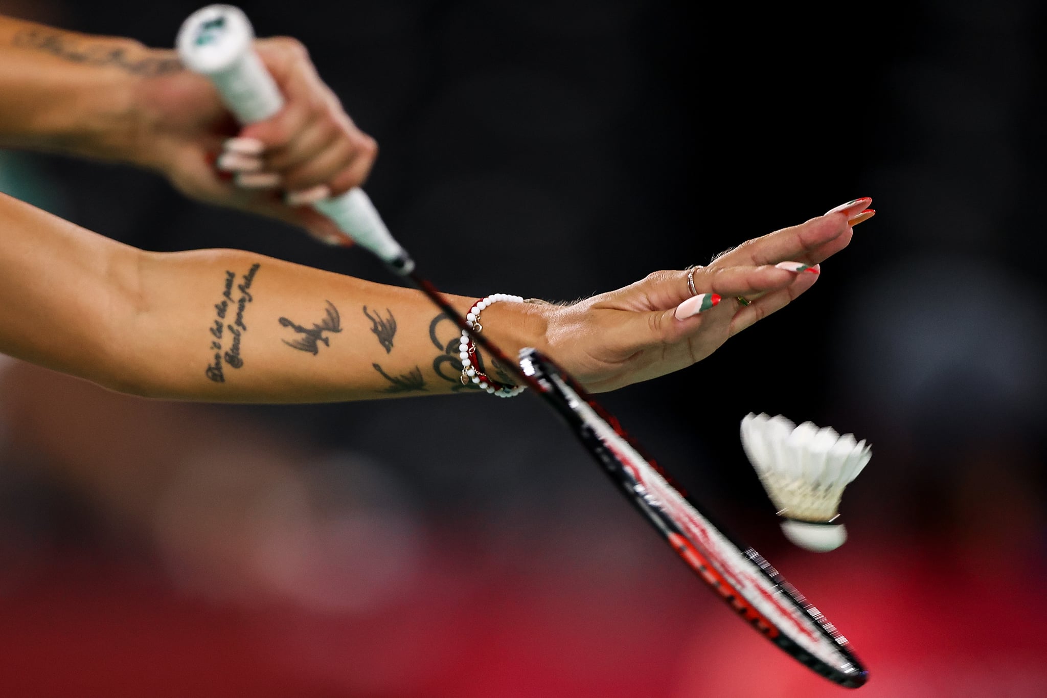 Black Olympic Symbol Tattoo On Wrist