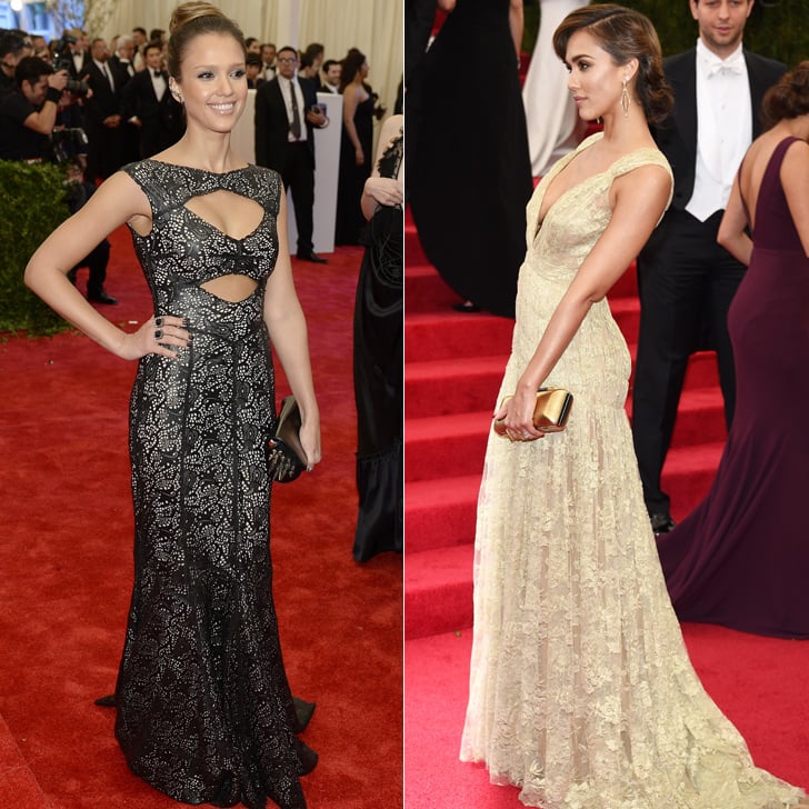 Jessica Alba at the 2013 and 2014 Met Galas Met Gala Red Carpet