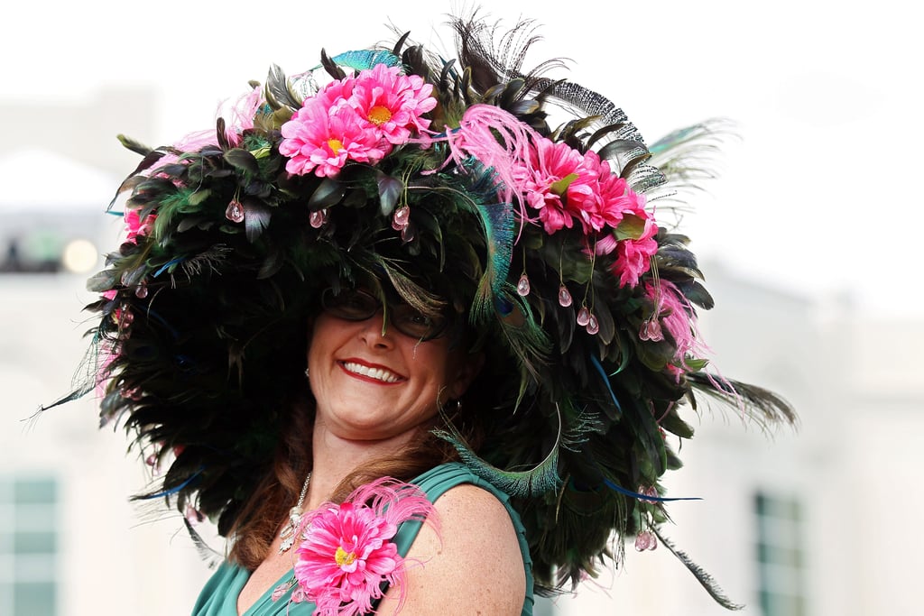 Feathers, flowers, and gems — oh, my! This woman went big in 2012.