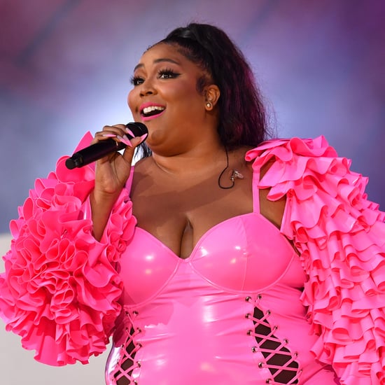 Lizzo Wears Harry Styles Shirt and Lace-Up Pants to Concert