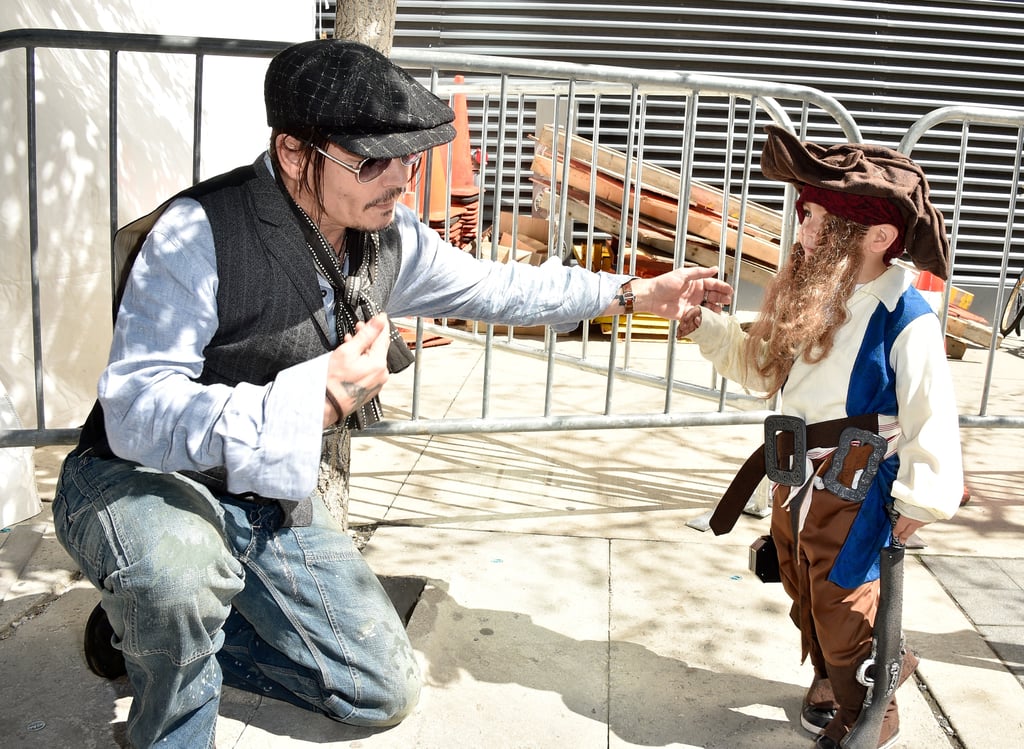 Johnny Depp Meets Mini Captain Jack Sparrow