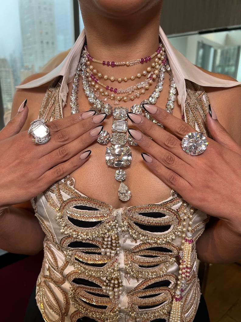 Isha Ambani's Chevron French Manicure